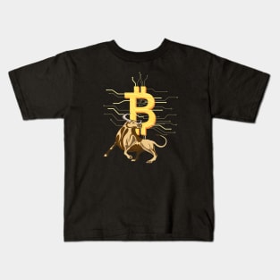 Bitcoin Bull crypto currency Kids T-Shirt